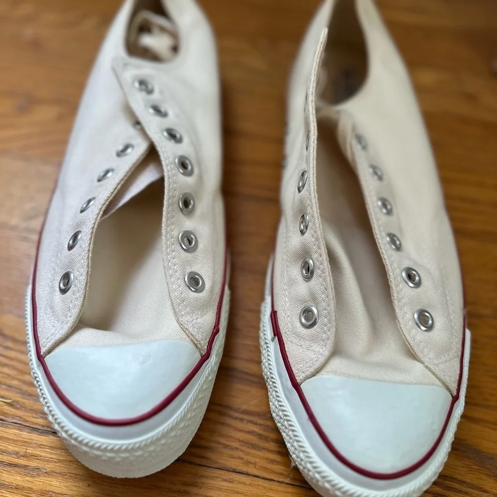 Vintage Converse All stars USA Made 1978 Oxford Basketball White Canvas 13.5.